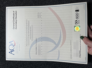 AQA certificate copy