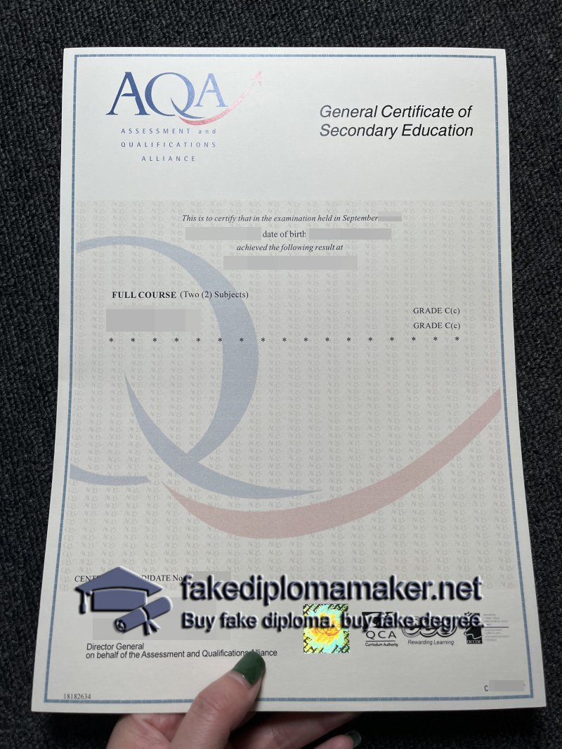 AQA certificate