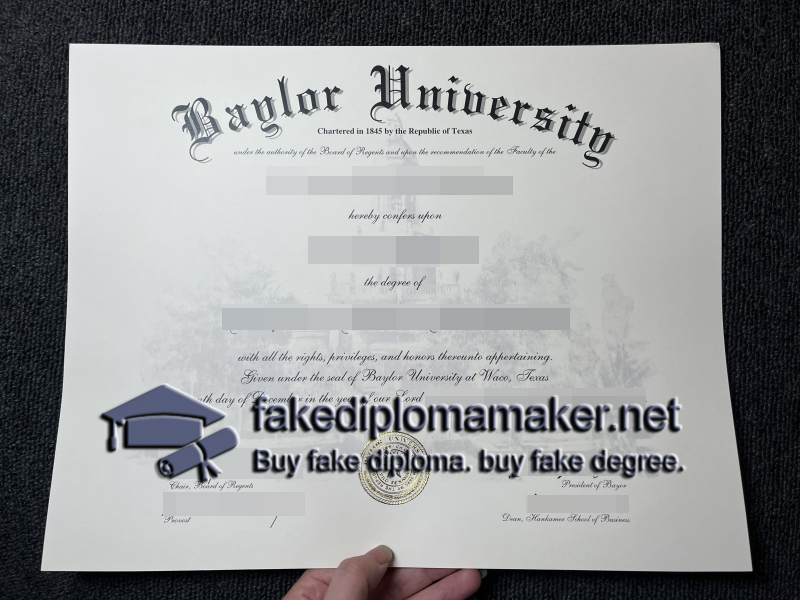 Baylor University diploma