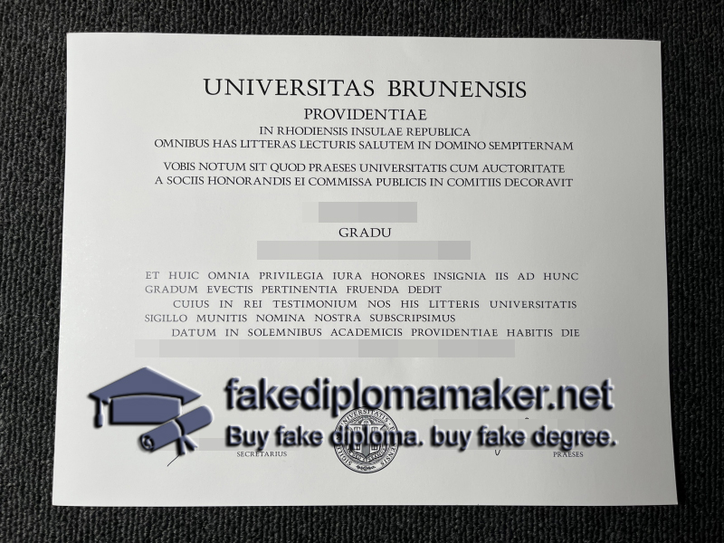 Brown University diploma