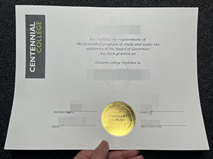 Centennial College diploma copy