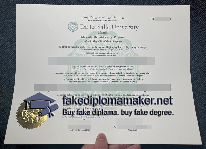 De La Salle University diploma