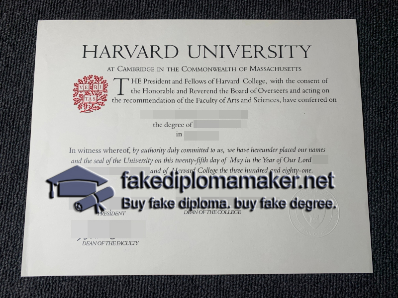 Harvard University degree