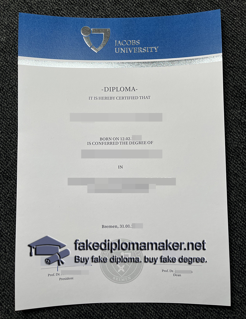 Jacobs University diploma