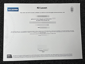 KU Leuven diploma copy