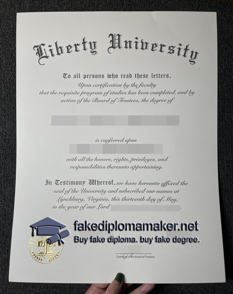 Liberty University diploma