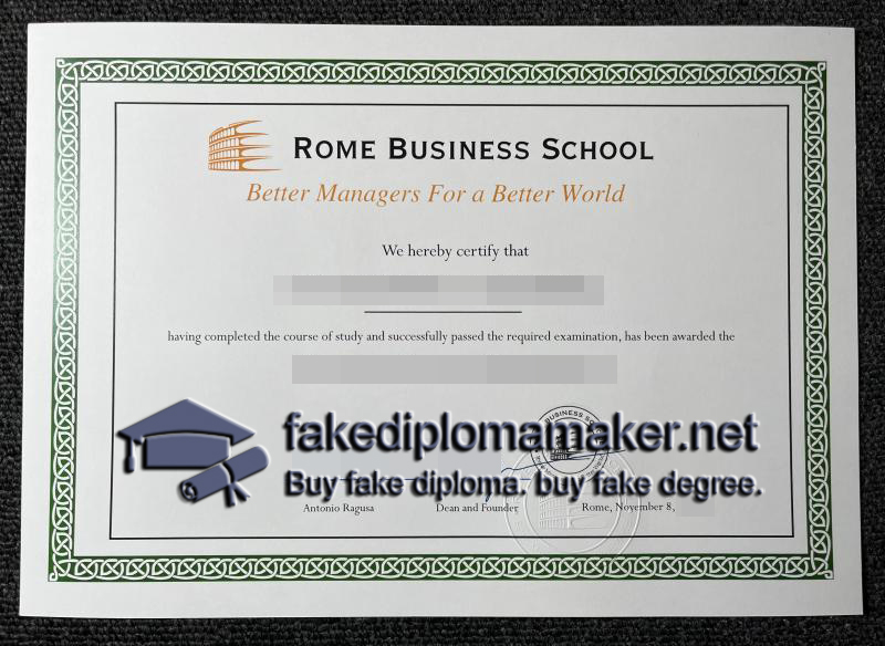 Rome Business School diploma