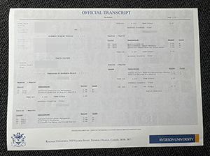 Ryerson University transcript copy