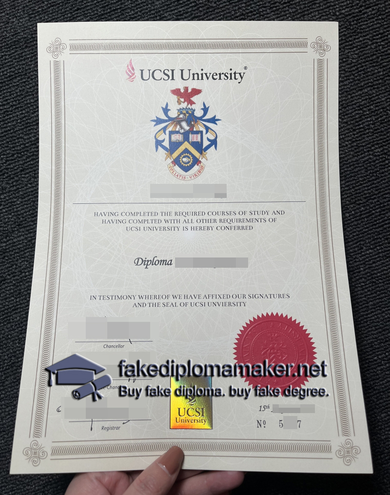 UCSI University diploma