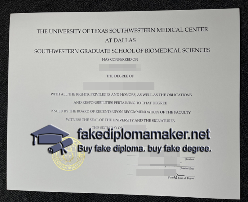 UTSW diploma