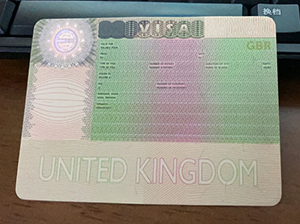 United Kingdom VISA copy