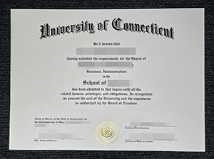 University of Connecticut degree copy