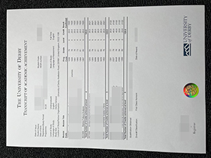 University of Derby transcript copy