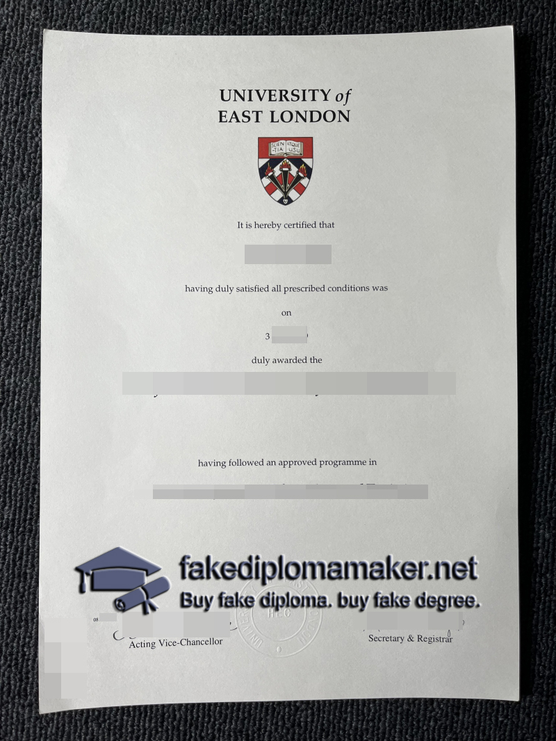 University of East London diploma