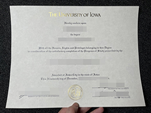 University of Iowa degree copy