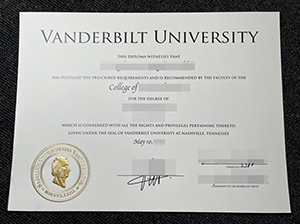 Vanderbilt University degree copy