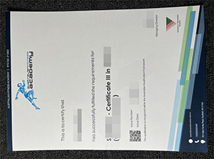 Australian Fitness Academy Certificate III copy