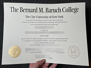 CUNY Baruch College diploma copy