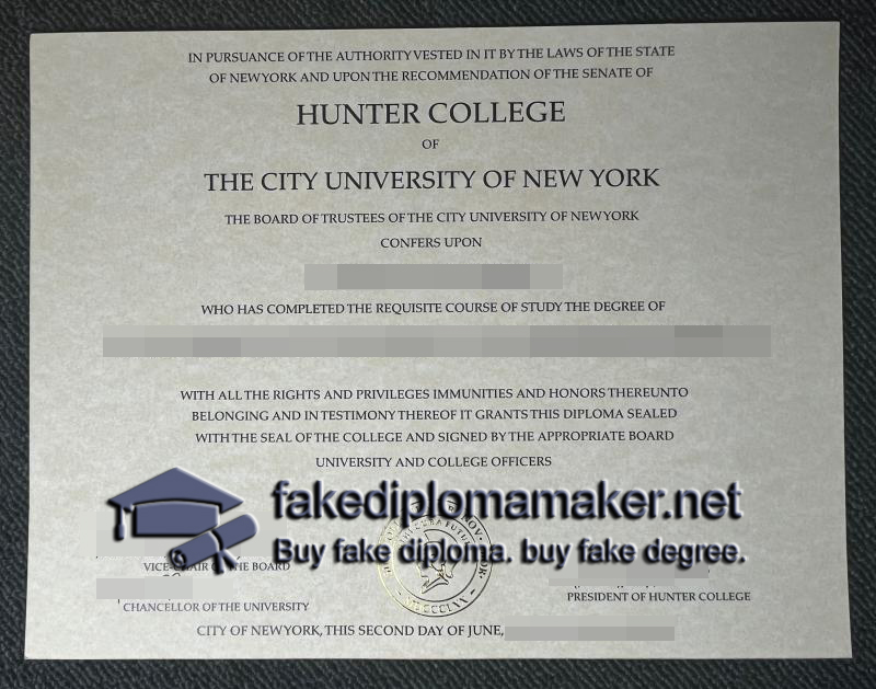 CUNY Hunter College degree