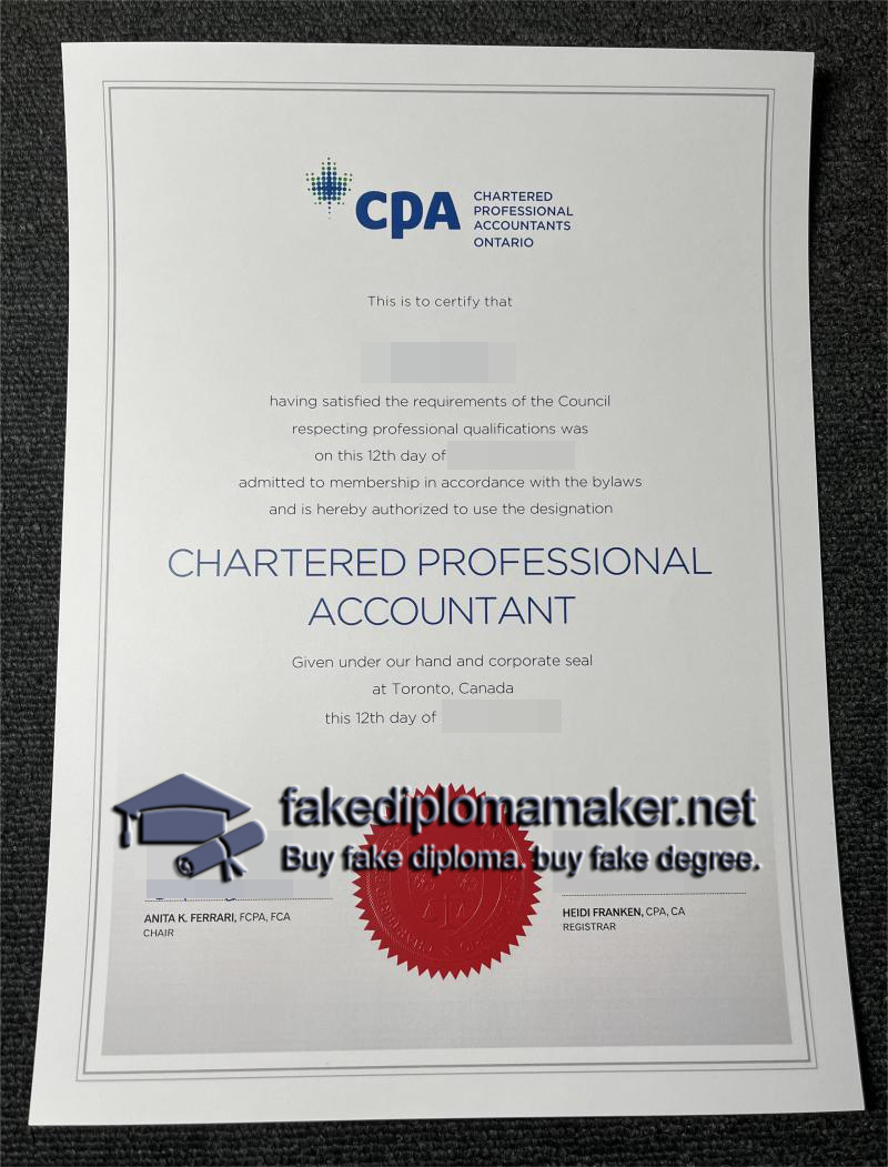 Canada CPA Certificate