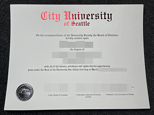 City University of Seattle diploma copy