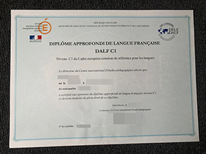 DALF C1 Certificate copy