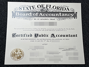 Florida CPA Certificate copy