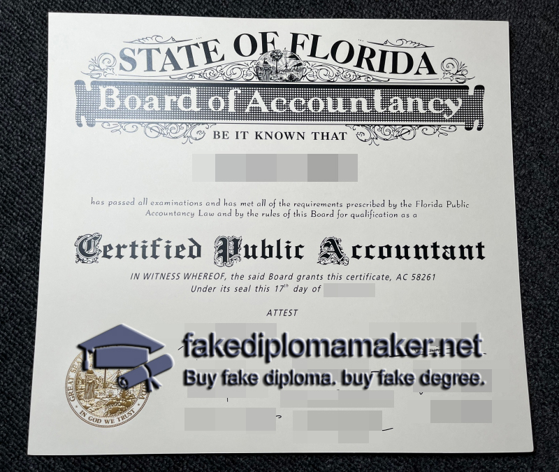 Florida CPA Certificate