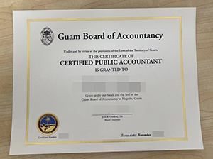 Guam CPA Certificate copy