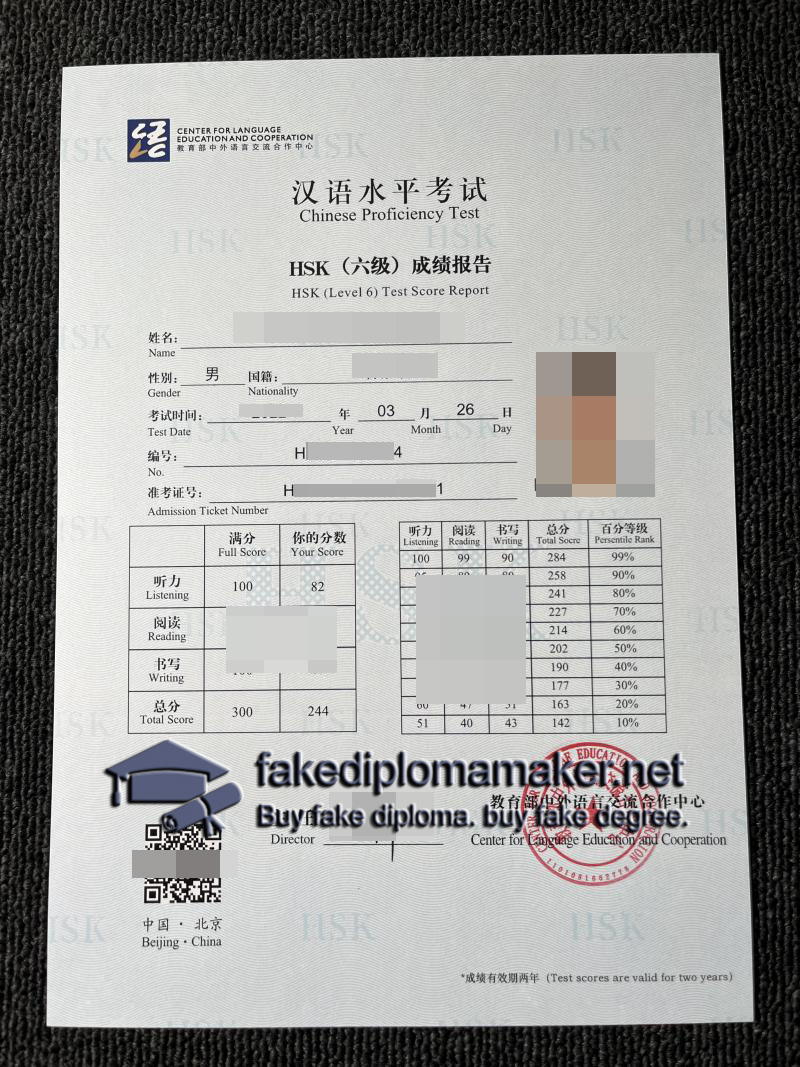 HSK certificate