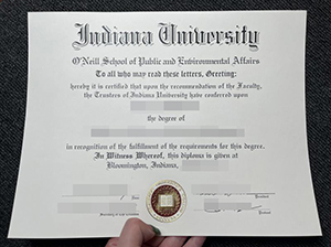 Indiana University degree copy