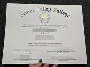 Irvine Valley College degree copy