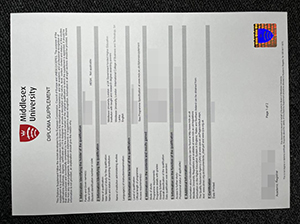 Middlesex University diploma supplement copy