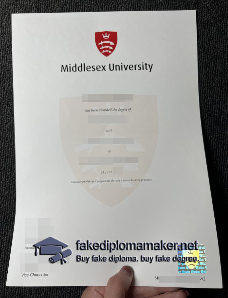 Middlesex University diploma