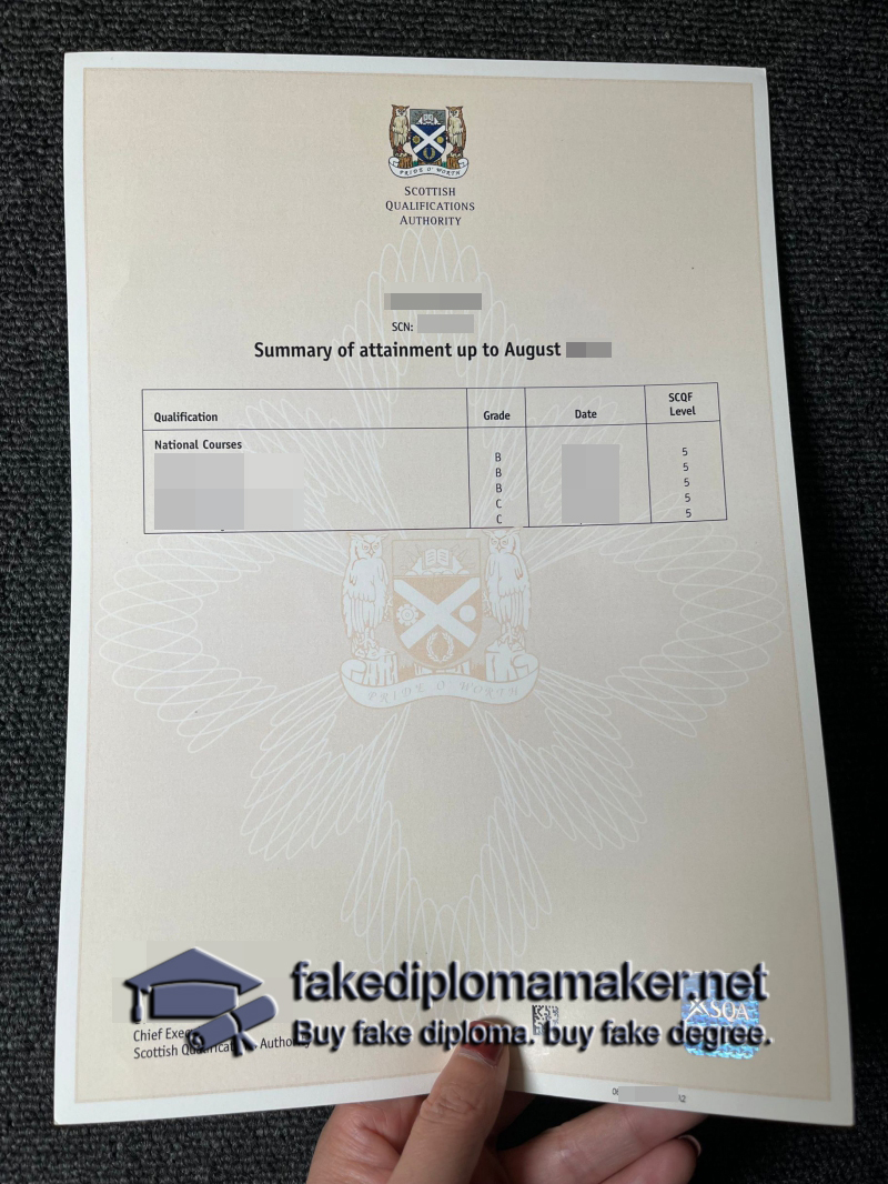 SQA Certificate