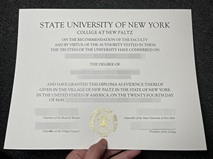 SUNY New Paltz degree copy