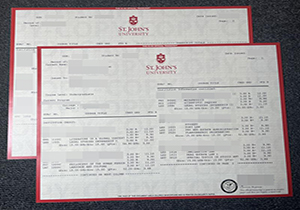 St. John's University transcript copy