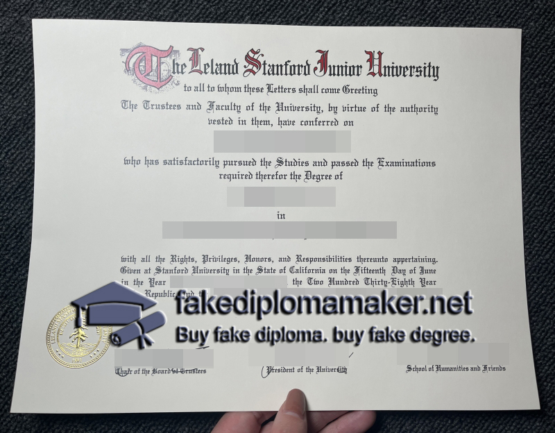 Stanford University diploma