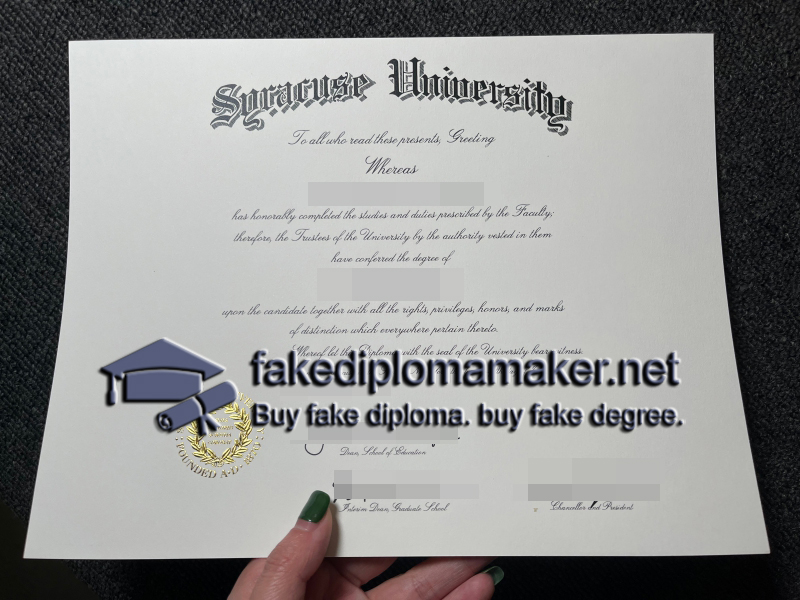 Syracuse University diploma