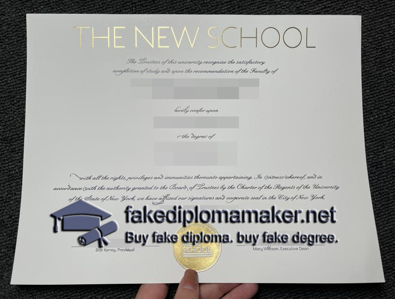 The New School diploma