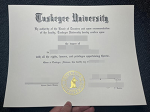 Tuskegee University degree copy