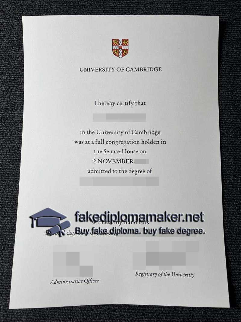 University of Cambridge degree