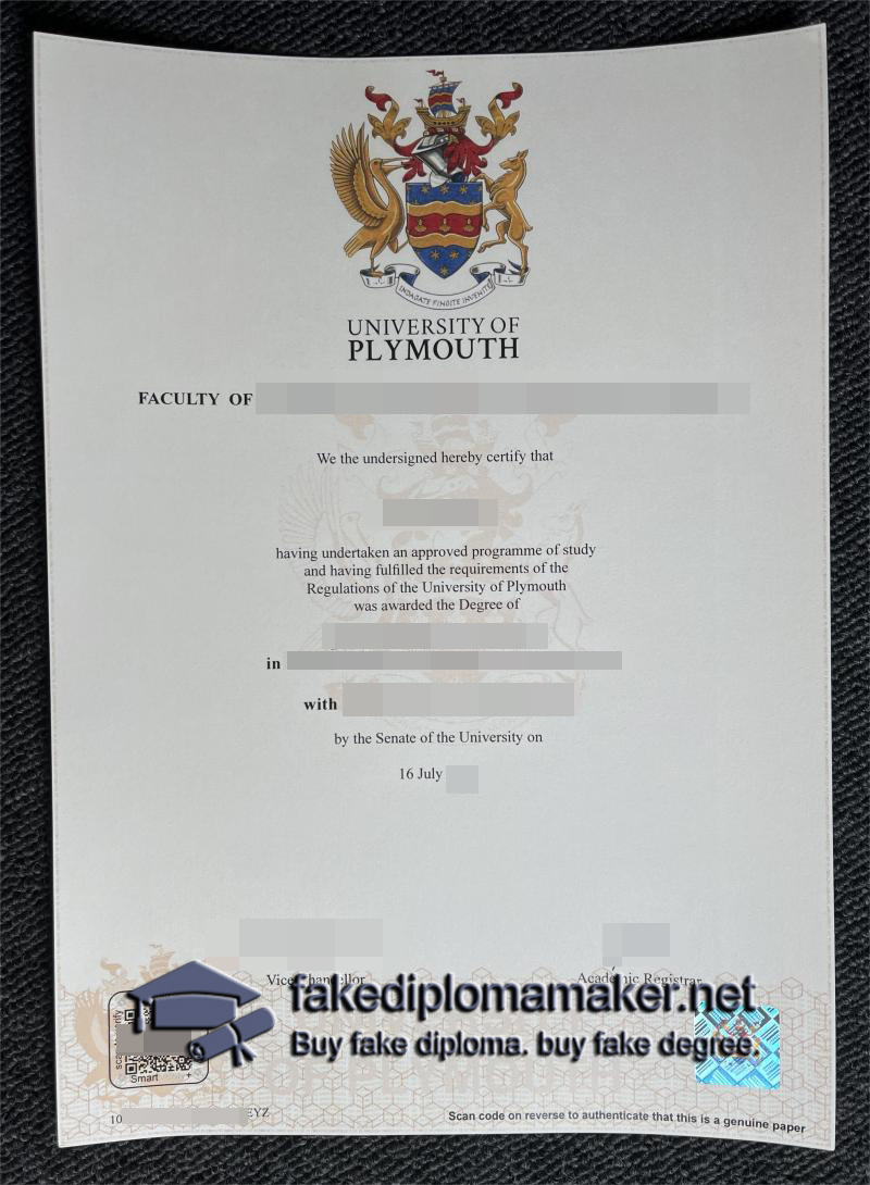 University of Plymouth degree