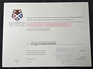 University of Strathclyde degree copy