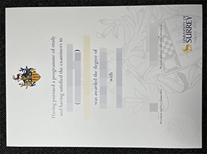 University of Surrey diploma copy