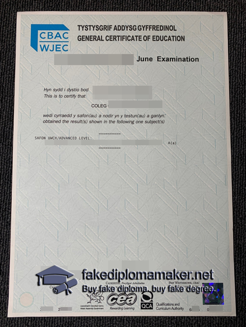 WJEC GCE Certificate