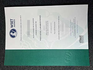 WSET Level 3 certificate copy