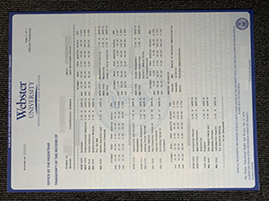 Webster University transcript copy