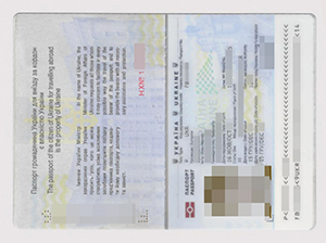 Ukrainian passport copy