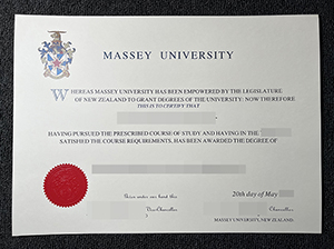 Massey University degree copy